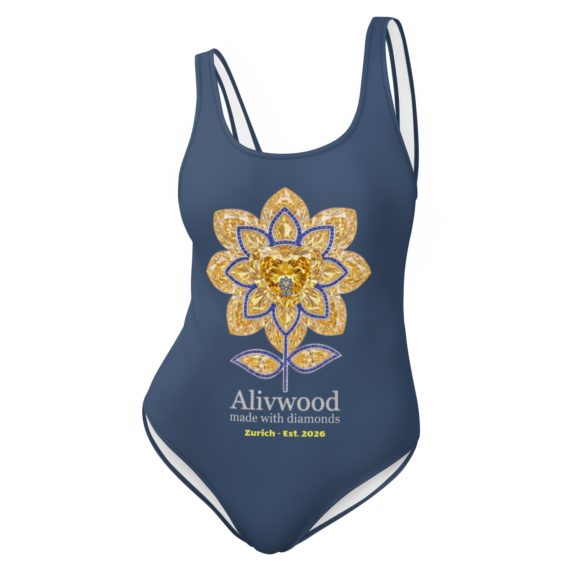 Alivwood Diamond Cello One-Piece Swimsuit - Alivwood