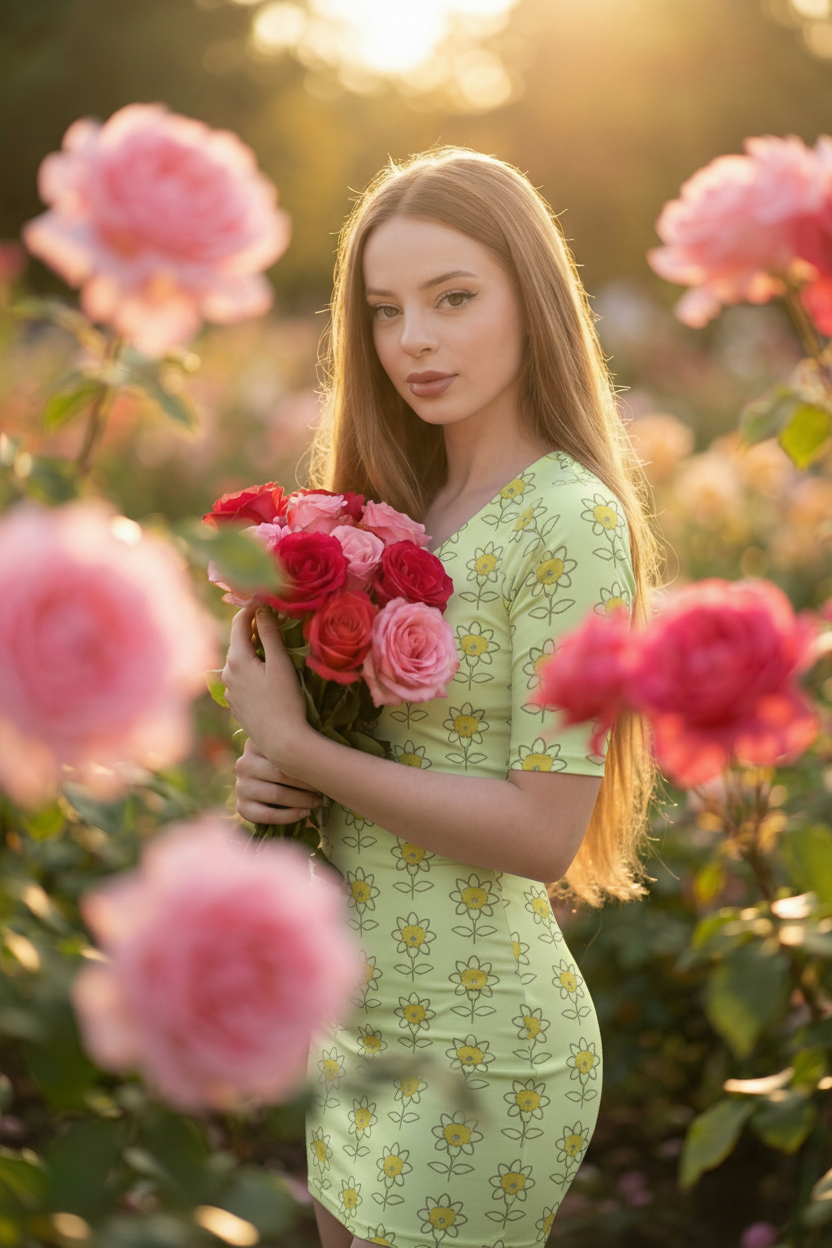 Flower Bodycon dress - Alivwood