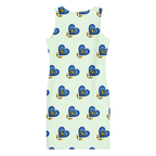 Blue Heart Honeydew Bodycon dress - Alivwood