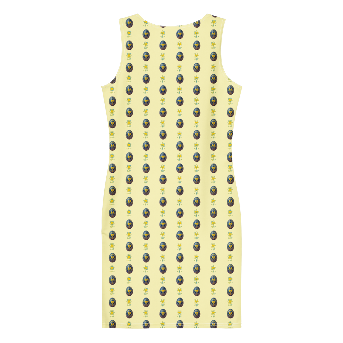 Flower and Pysanky Bodycon dress - Alivwood