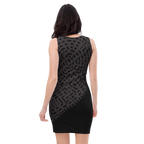 Maze and Sunflower Black low Bodycon dress - Alivwood