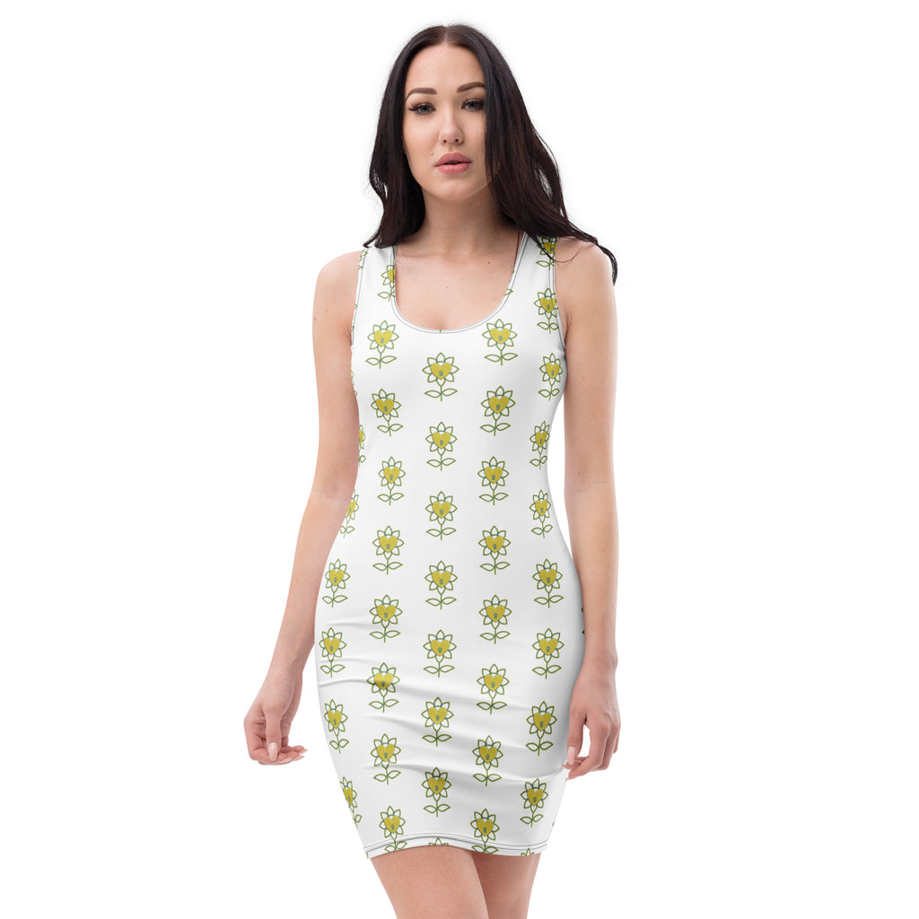 Flower Bodycon dress - Alivwood
