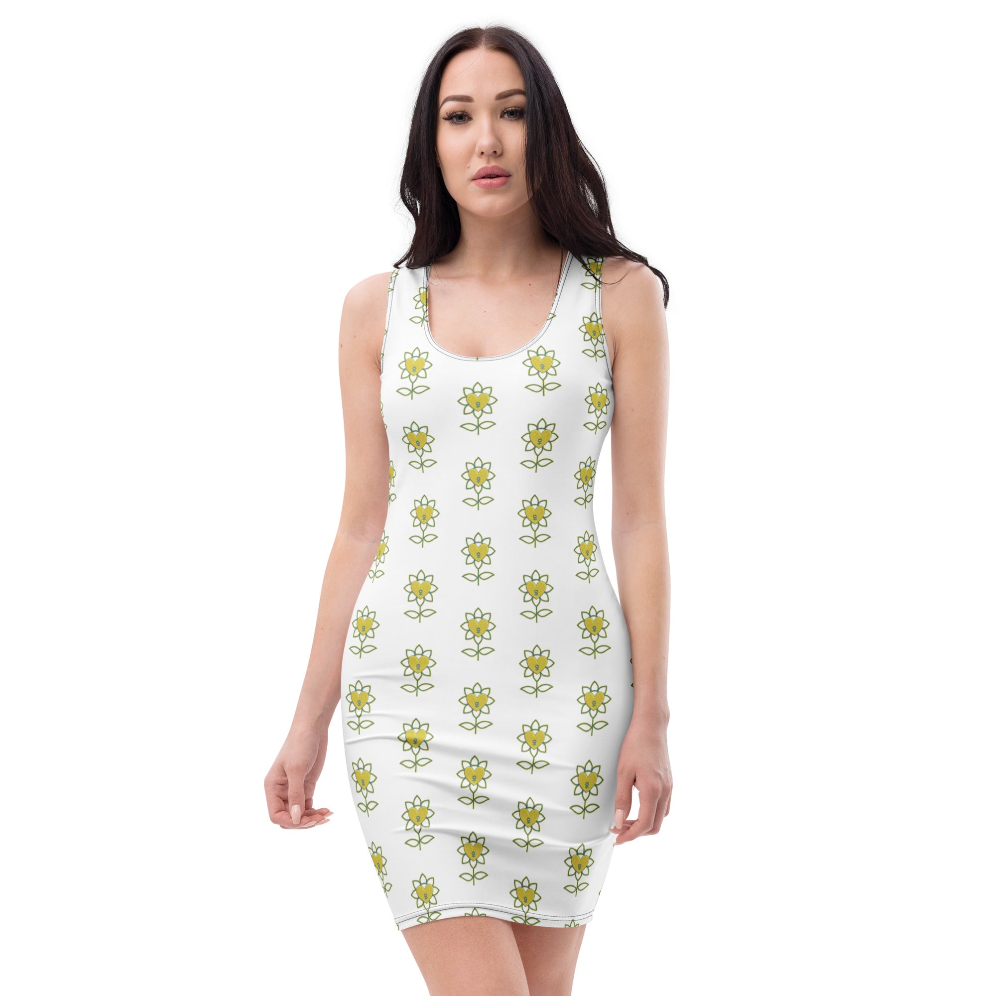 Flower Bodycon dress - Alivwood