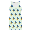Blue Heart Honeydew Bodycon dress - Alivwood