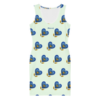 Blue Heart Honeydew Bodycon dress - Alivwood