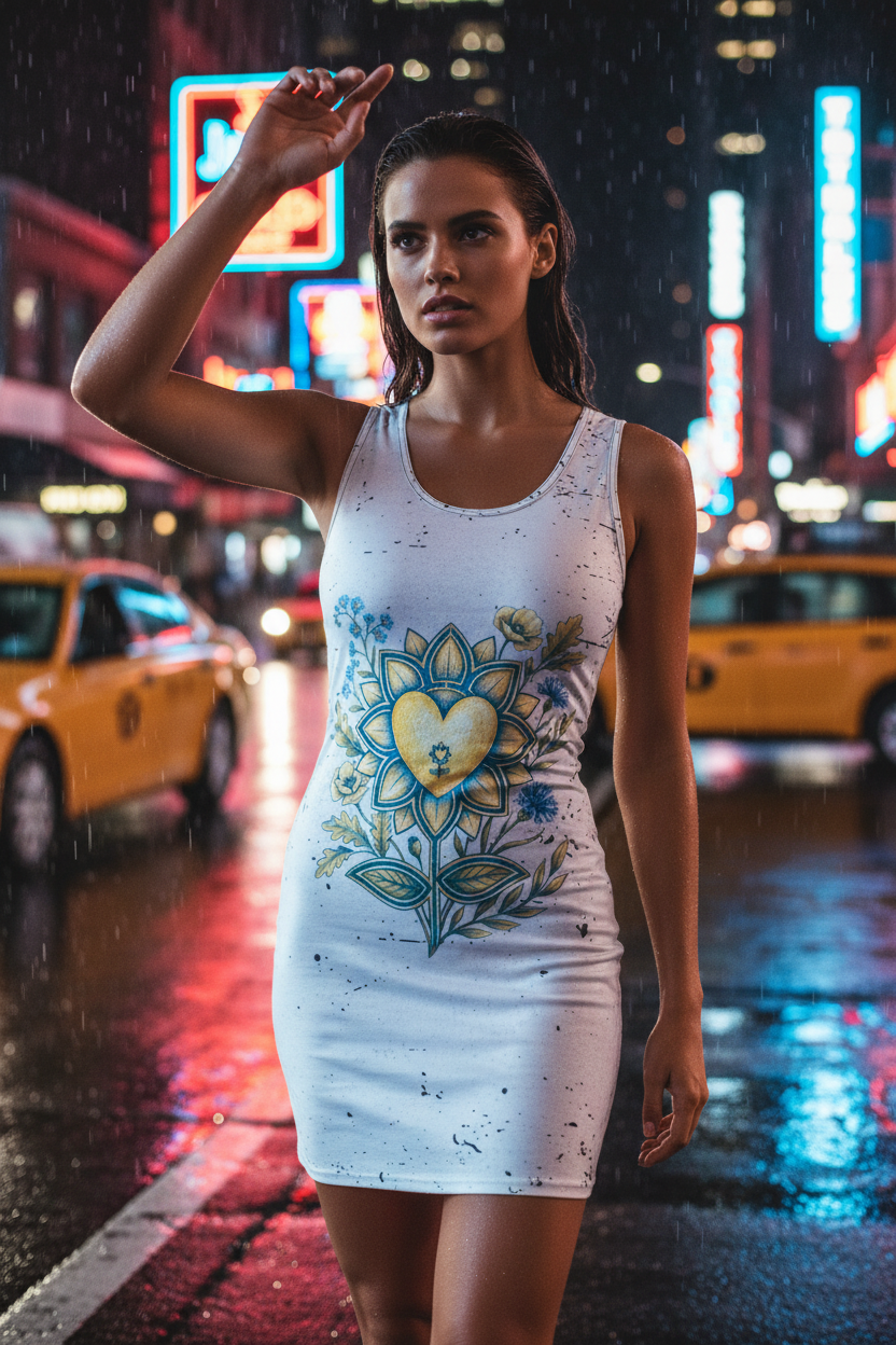 Alivwood Flower Bodycon dress - Alivwood