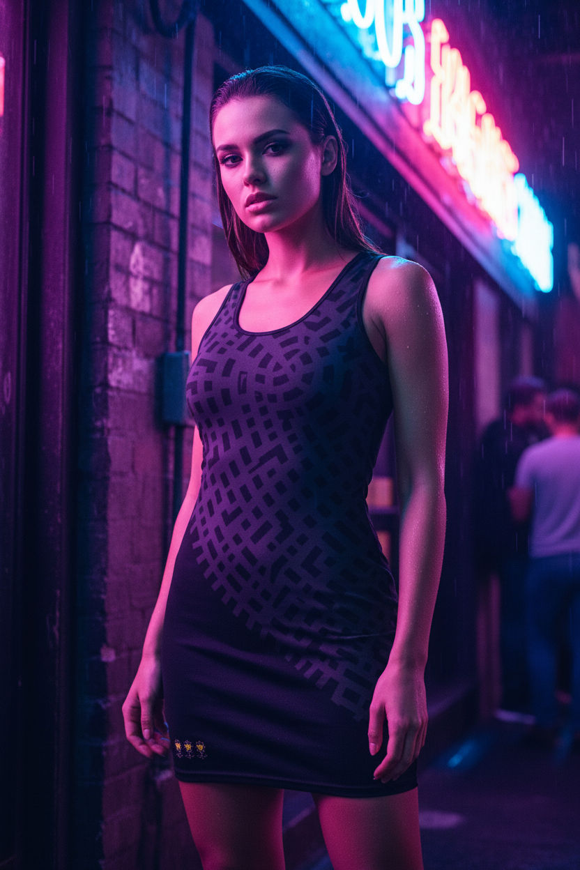 Maze and Sunflower Black low Bodycon dress - Alivwood