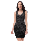 Tears and Heart Black Bodycon dress - Alivwood
