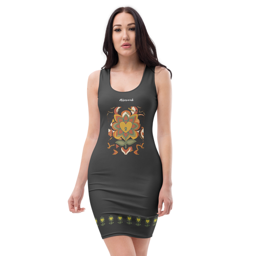 Alivwood Floral Black Bodycon dress - Alivwood