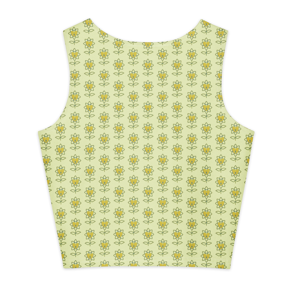 Flower Cotton crop top - Alivwood