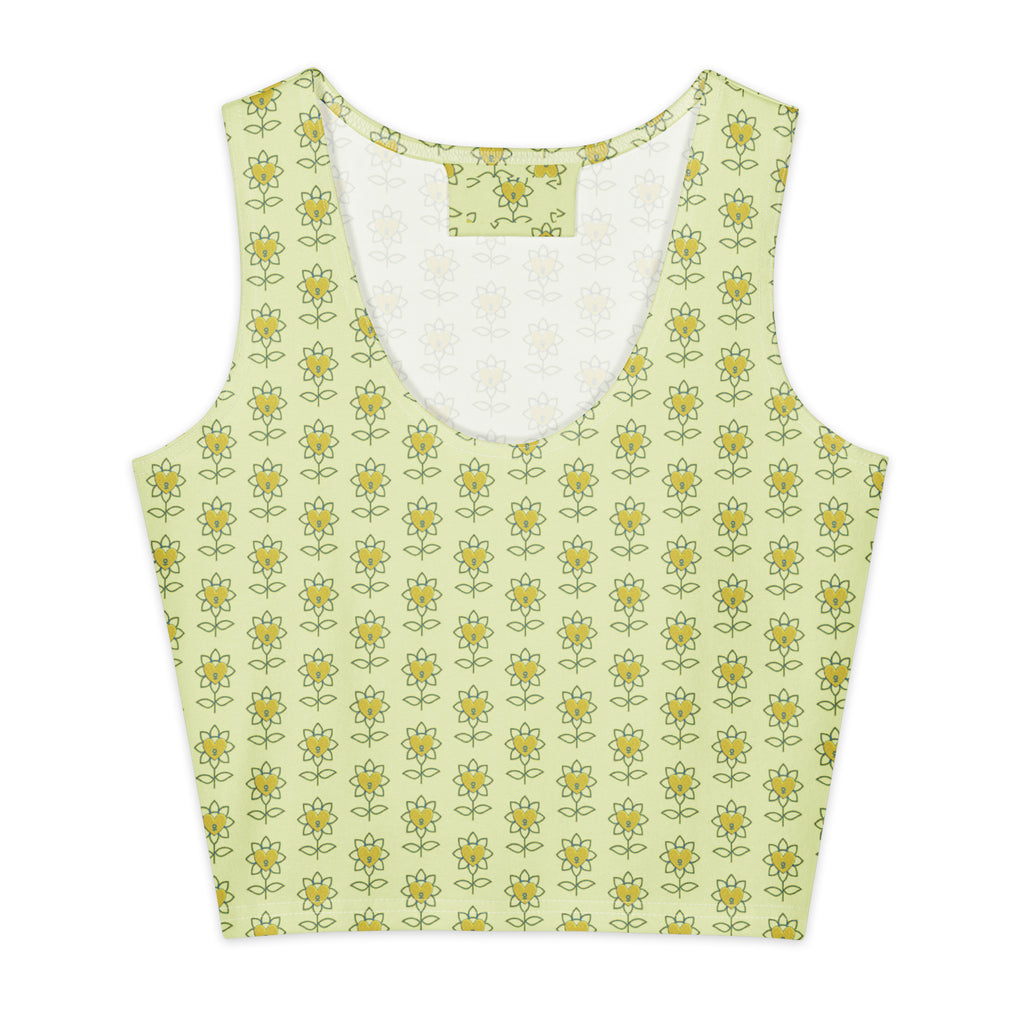 Flower Cotton crop top - Alivwood