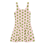 Flower Candy Pale Pink Cotton skater dress - Alivwood