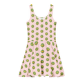 Flower Candy Pale Pink Cotton skater dress - Alivwood