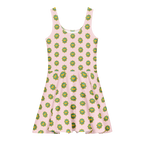 Flower Candy Pale Pink Cotton skater dress - Alivwood
