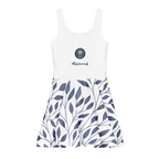 Logo Alivwood Blue Jeans Cotton skater dress - Alivwood