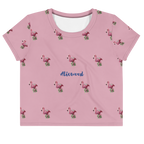 Pink flamingo All-Over Print Crop Tee - Alivwood