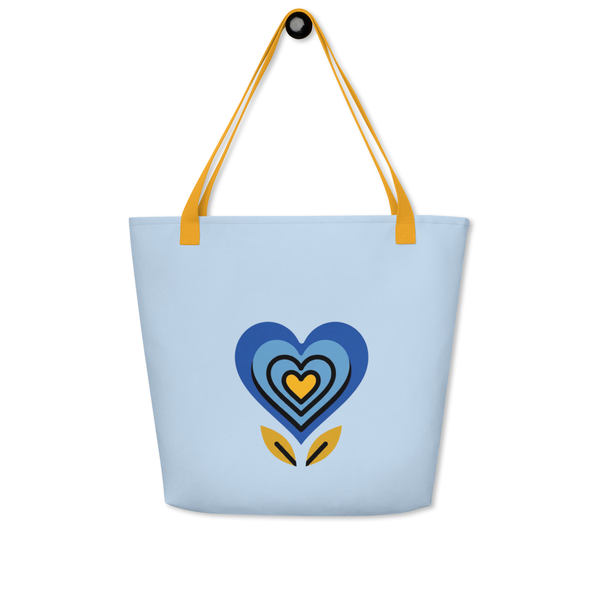Alivwood Pattens Blue All-Over Print Large Tote Bag - Alivwood