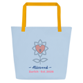 Alivwood Pattens Blue All-Over Print Large Tote Bag - Alivwood