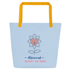Alivwood Pattens Blue All-Over Print Large Tote Bag - Alivwood