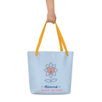 Alivwood Pattens Blue All-Over Print Large Tote Bag - Alivwood