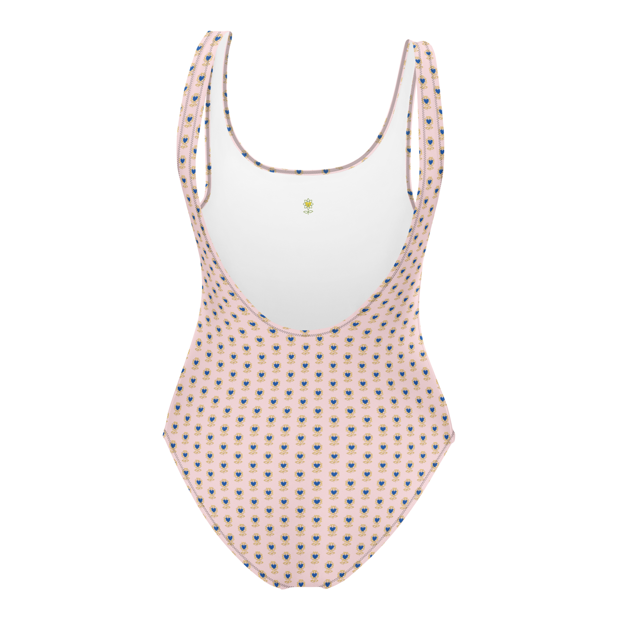 Flower Pink One-Piece Swimsuit - Alivwood