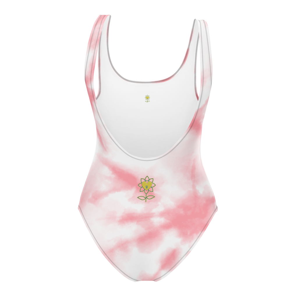 Alivwood Three Sunflowers Melange Pink One-Piece Swimsuit - Alivwood
