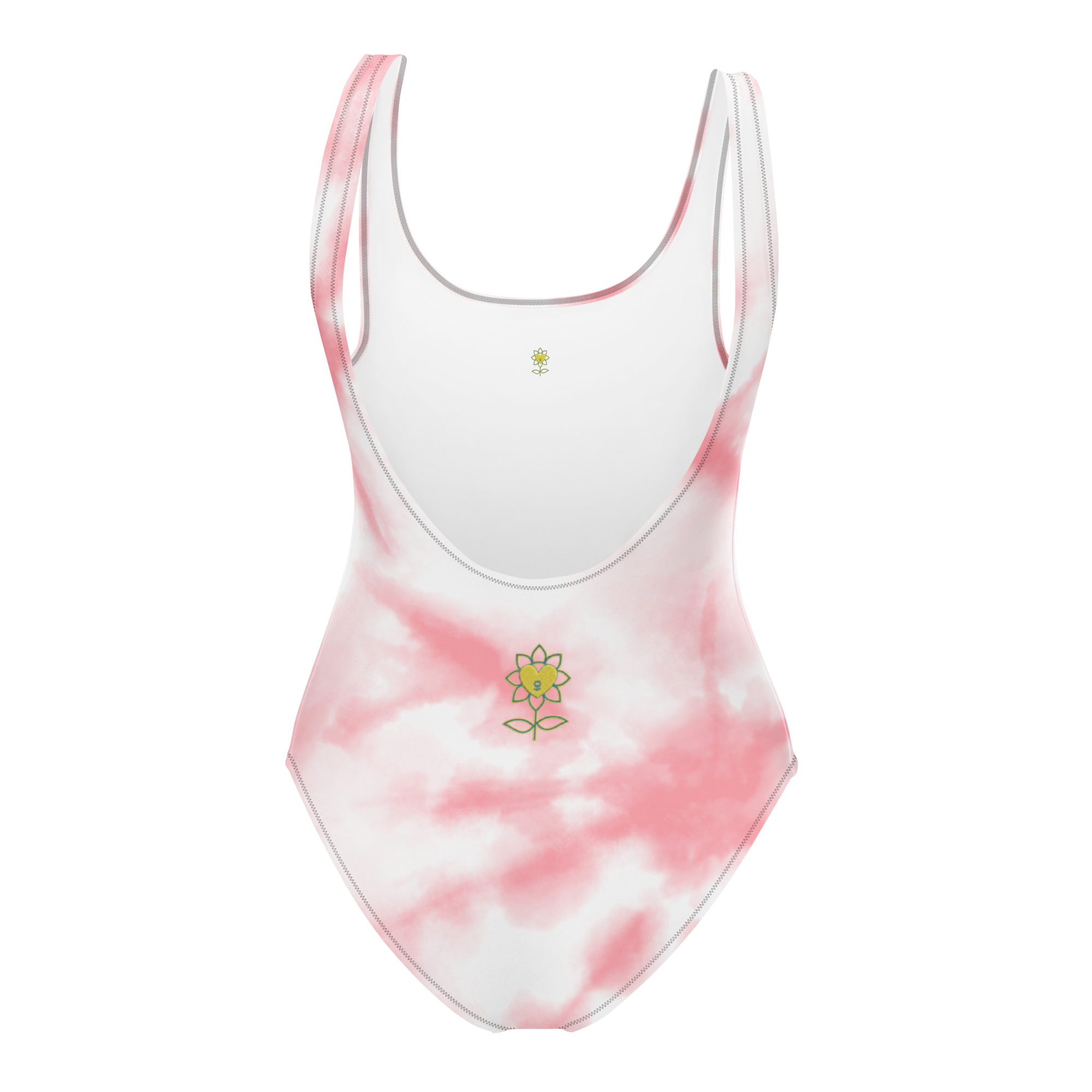 Alivwood Three Sunflowers Melange Pink One-Piece Swimsuit - Alivwood