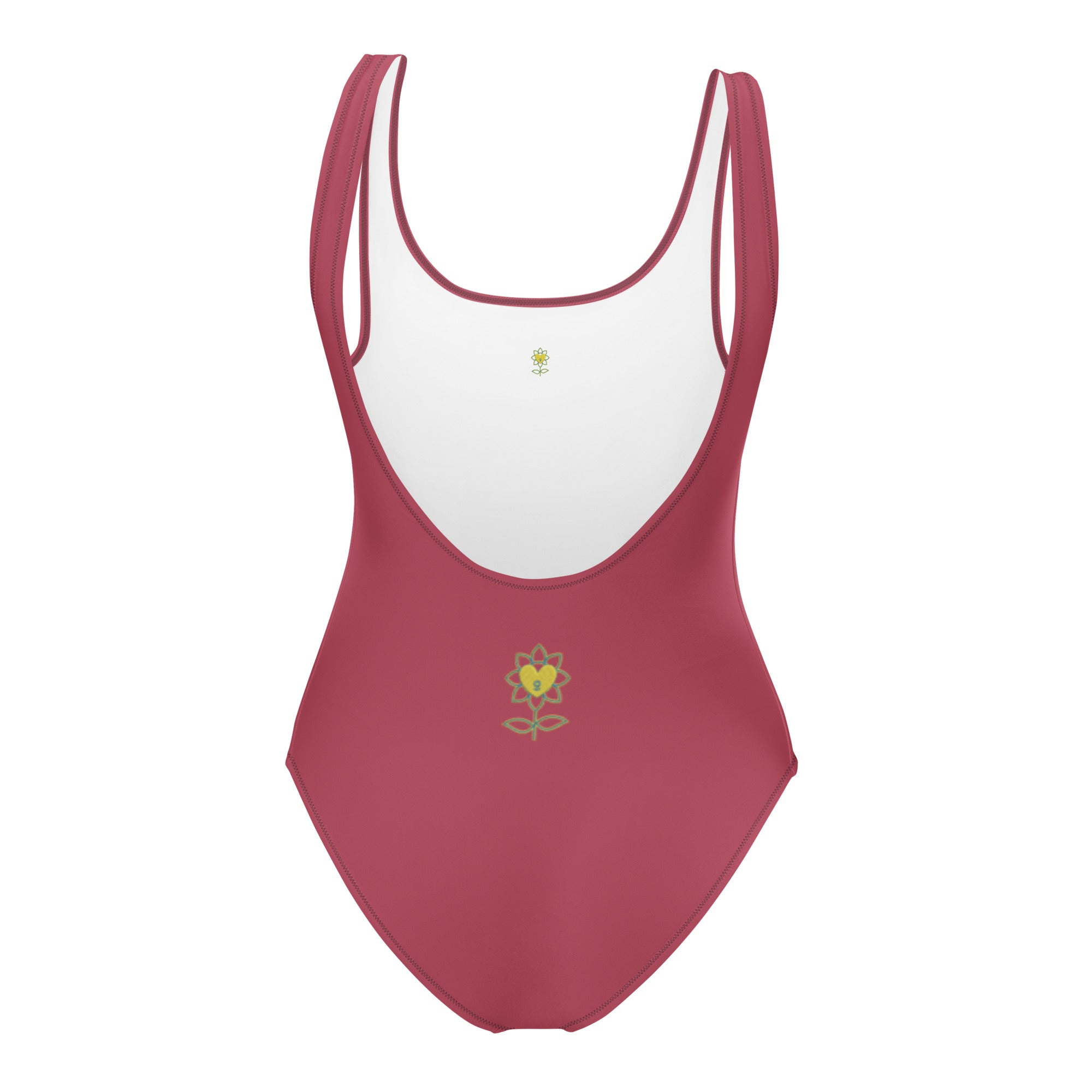 Flower Dog Hippie Pink One-Piece Swimsuit - Alivwood