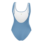 Flower Jordy Blue One-Piece Swimsuit - Alivwood