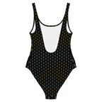 Flower Black One-Piece Swimsuit - Alivwood