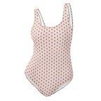 Flower Pink One-Piece Swimsuit - Alivwood