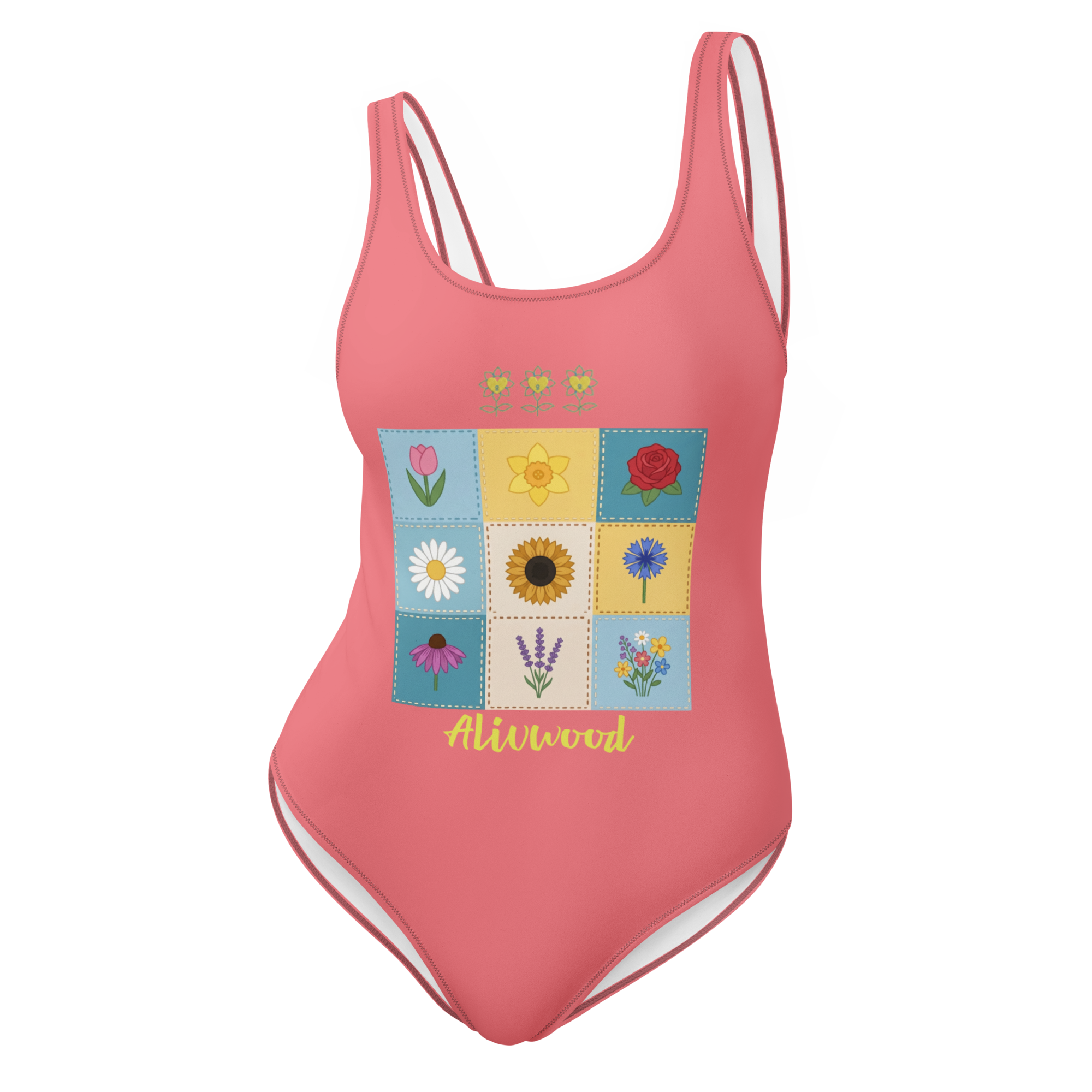 Flower Matrix Froly One-Piece Swimsuit - Alivwood