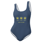 Alivwood three sunflowers Cello One-Piece Swimsuit - Alivwood