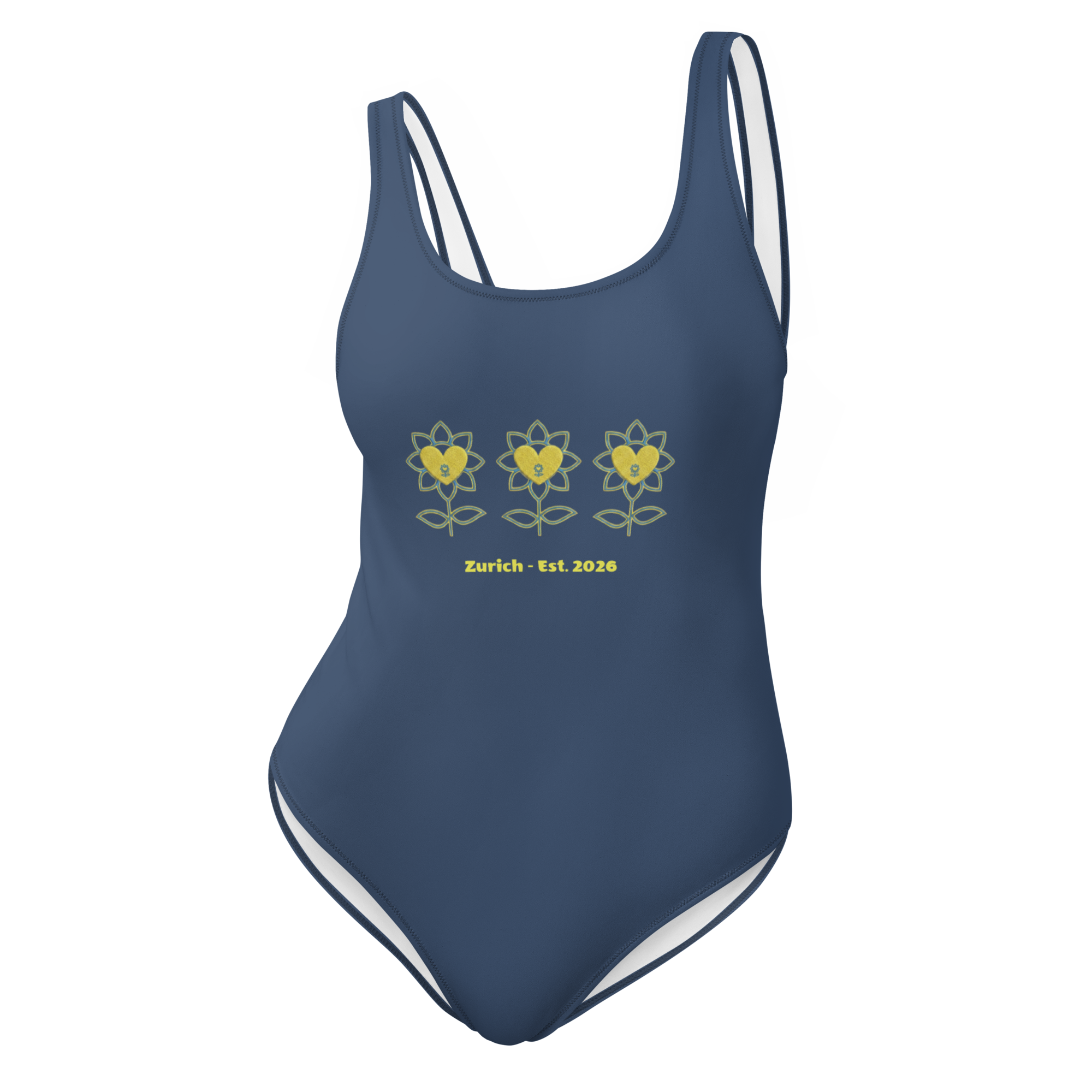 Alivwood three sunflowers Cello One-Piece Swimsuit - Alivwood