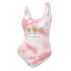 Alivwood Three Sunflowers Melange Pink One-Piece Swimsuit - Alivwood