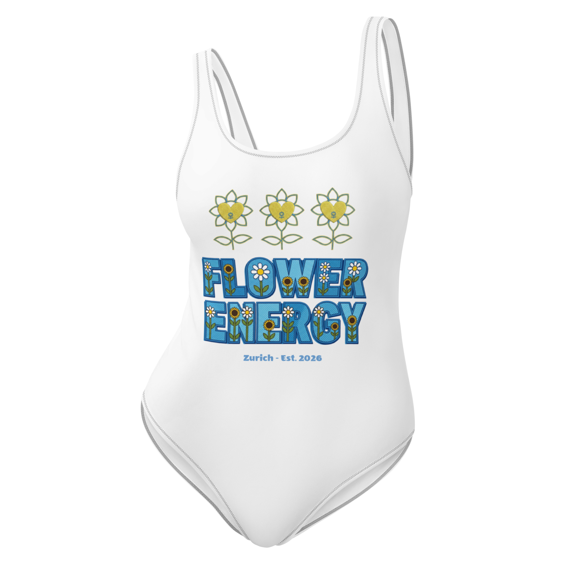 Flower Energy One-Piece Swimsuit - Alivwood