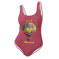Air Balloon Hippie Pink One-Piece Swimsuit - Alivwood