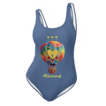 Air Balloon Kashmir Blue One-Piece Swimsuit - Alivwood