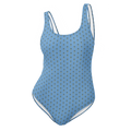 Flower Jordy Blue One-Piece Swimsuit - Alivwood