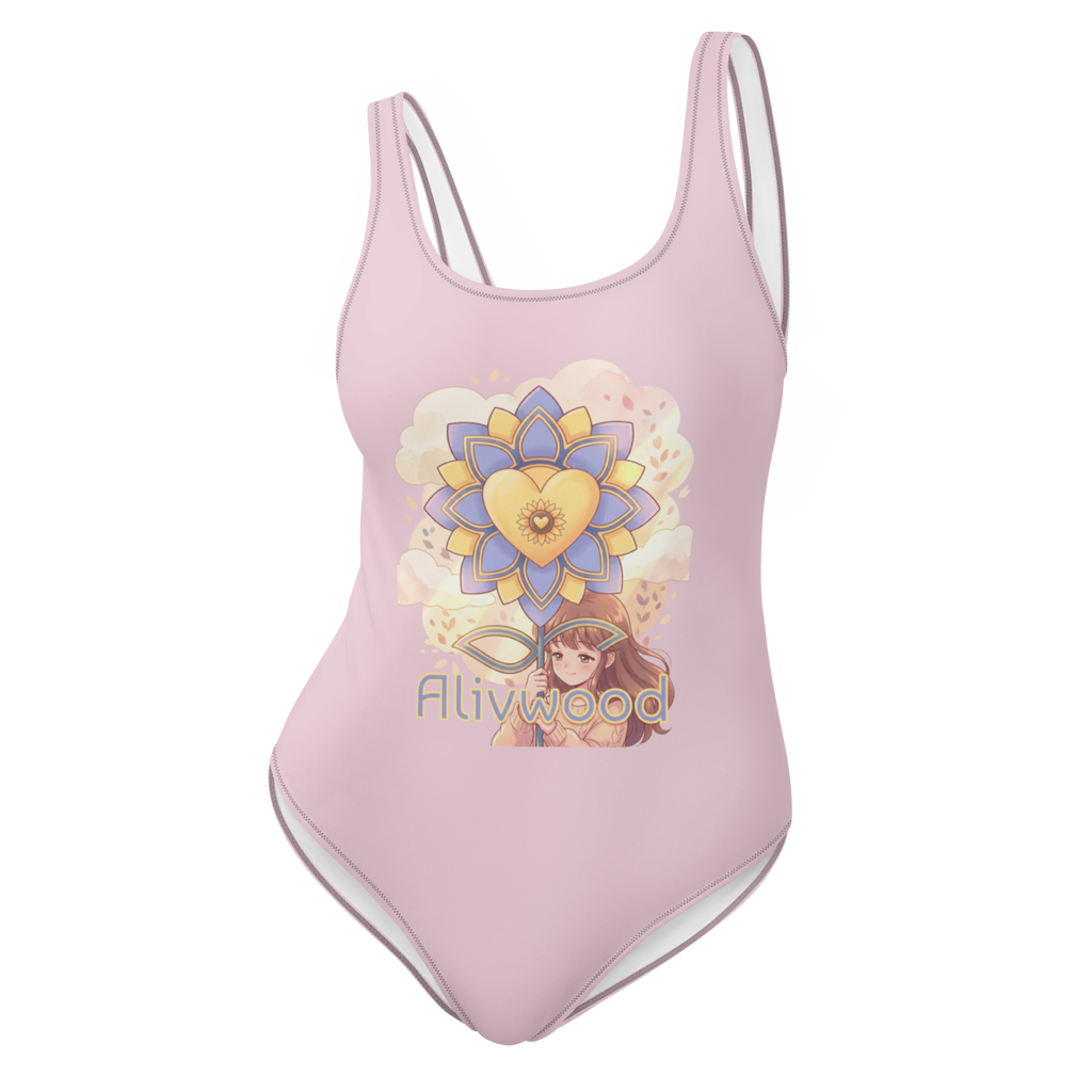 Alivwood Manga Pink Lace One-Piece Swimsuit - Alivwood
