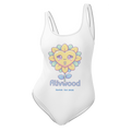Funny heart White One-Piece Swimsuit - Alivwood