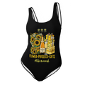 Flower+Prosecco+gifts Black One-Piece Swimsuit - Alivwood