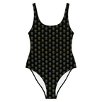 Flower Black One-Piece Swimsuit - Alivwood