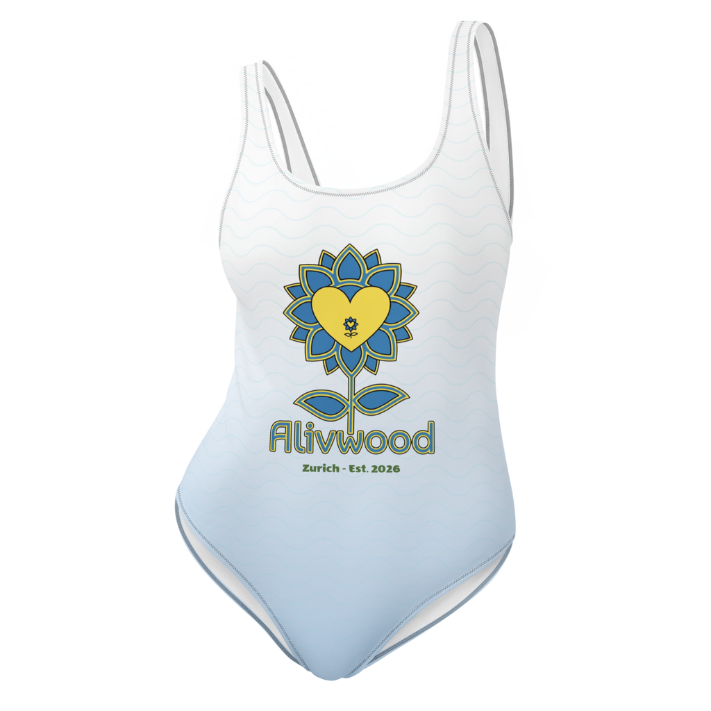 Alivwood 50Shades W/Blue One-Piece Swimsuit - Alivwood