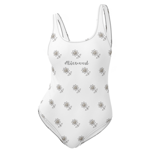 Alivwood flower White One-Piece Swimsuit - Alivwood
