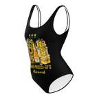 Flower+Prosecco+gifts Black One-Piece Swimsuit - Alivwood