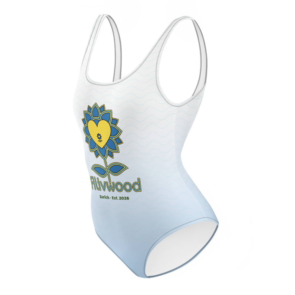 Alivwood 50Shades W/Blue One-Piece Swimsuit - Alivwood