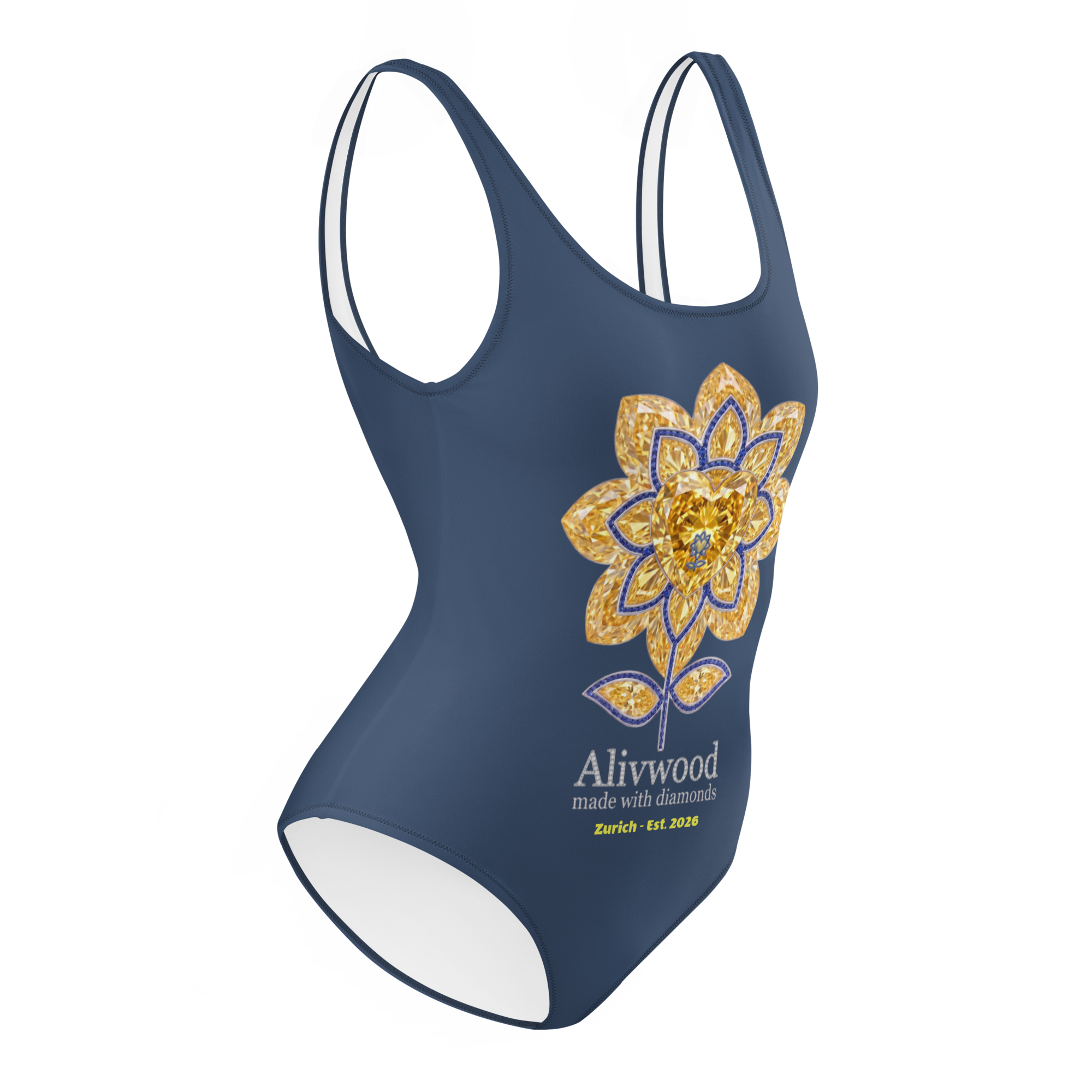 Alivwood Diamond Cello One-Piece Swimsuit - Alivwood