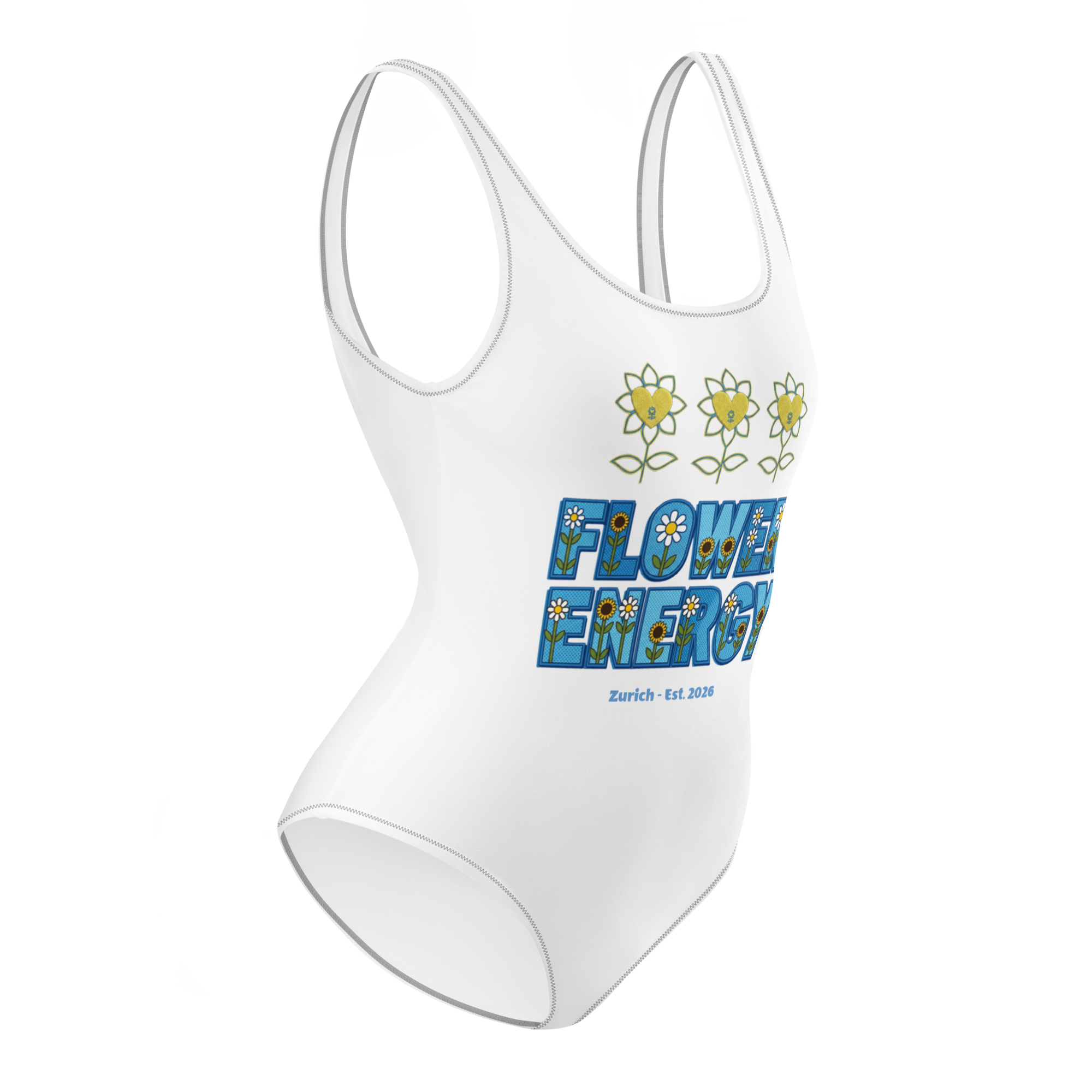 Flower Energy One-Piece Swimsuit - Alivwood