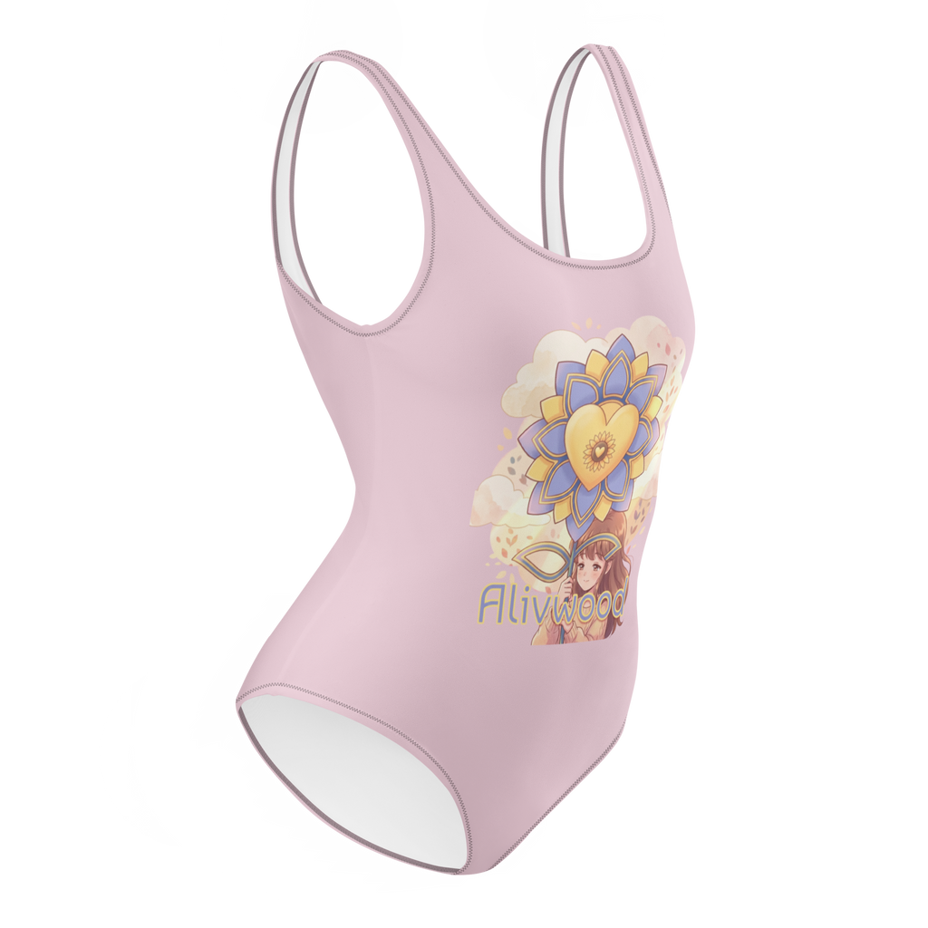 Alivwood Manga Pink Lace One-Piece Swimsuit - Alivwood
